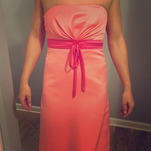 Strapless ginger/cherry Dress by Alfred Sung